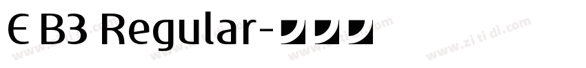 E B3 Regular字体转换